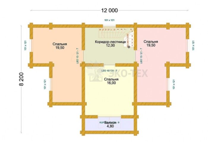 Проект дома Терем оцилиндрованное