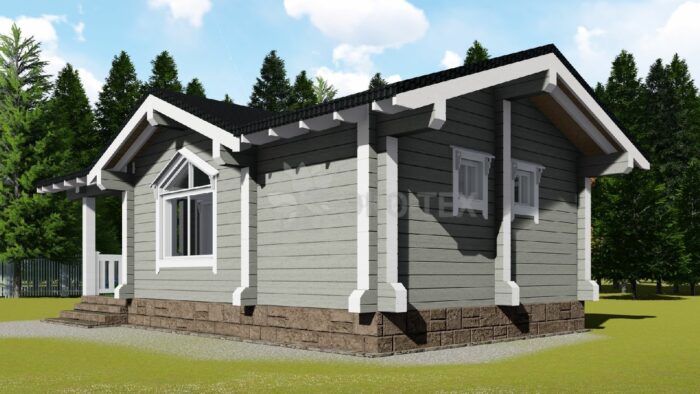 Проект бани Уютная клееный брус