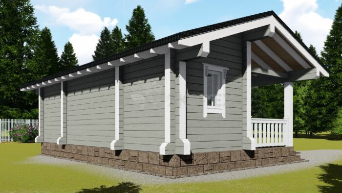 Проект бани Уютная клееный брус