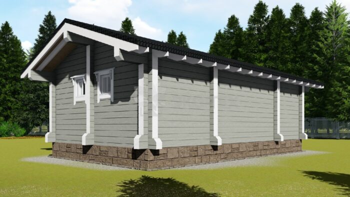 Проект бани Уютная клееный брус