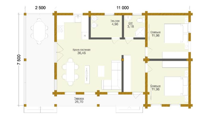 Дом клееный брус Вельс