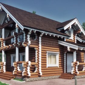 Проект дома Заречье оцилиндрованное бревно