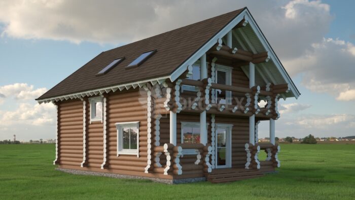 Проект дома Заречье оцилиндрованное бревно