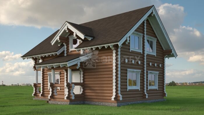 Проект дома Заречье оцилиндрованное бревно