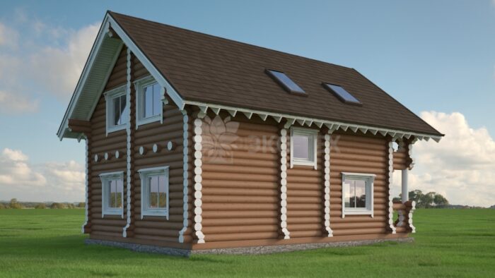 Проект дома Заречье оцилиндрованное бревно