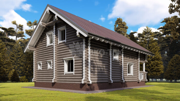 Проект дома Звенигород оцилиндрованное бревно