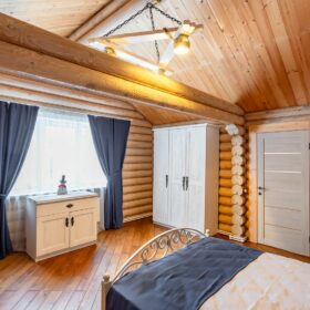 Эко-тех дом,оцилиндрованное бревно, строительство и отделка фото