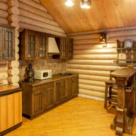 Эко-тех дом,оцилиндрованное бревно, строительство и отделка фото