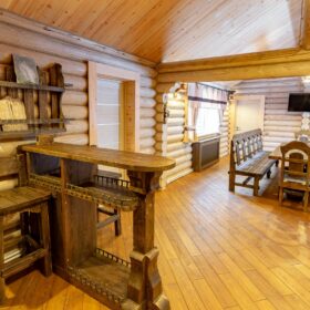 Эко-тех дом,оцилиндрованное бревно, строительство и отделка фото