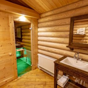 Эко-тех дом Талдом ,оцилиндрованное бревно, строительство и отделка фото