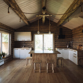 Эко-тех проект Альпийский луг оцилиндрованное бревно