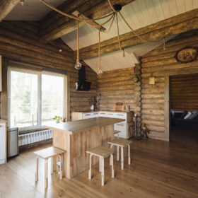 Эко-тех проект Альпийский луг оцилиндрованное бревно