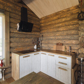 Эко-тех проект Альпийский луг оцилиндрованное бревно