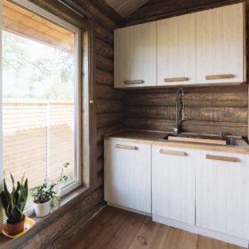 Эко-тех проект Альпийский луг оцилиндрованное бревно