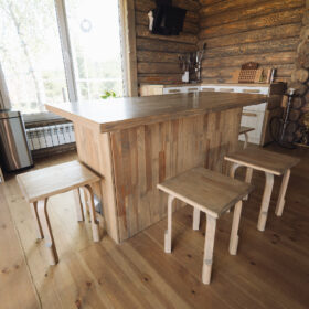 Эко-тех проект Альпийский луг оцилиндрованное бревно