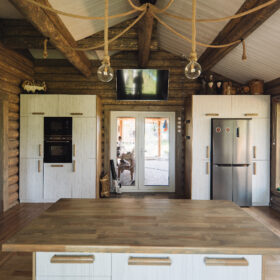 Эко-тех проект Альпийский луг оцилиндрованное бревно