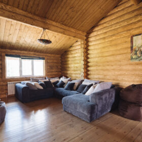 Эко-тех проект Альпийский луг оцилиндрованное бревно