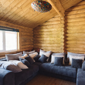 Эко-тех проект Альпийский луг оцилиндрованное бревно