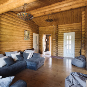 Эко-тех проект Альпийский луг оцилиндрованное бревно