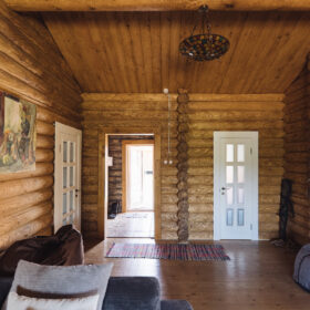 Эко-тех проект Альпийский луг оцилиндрованное бревно