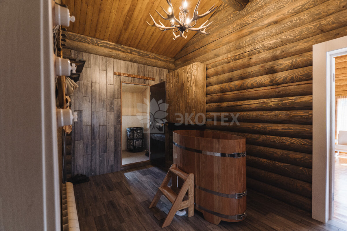 Эко-тех проект Альпийский луг оцилиндрованное бревно