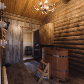 Эко-тех проект Альпийский луг оцилиндрованное бревно