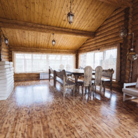 Эко-тех проект Альпийский луг оцилиндрованное бревно