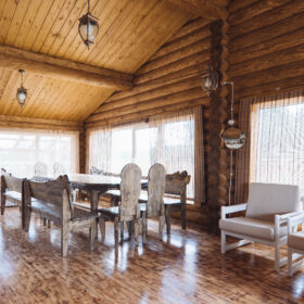 Эко-тех проект Альпийский луг оцилиндрованное бревно