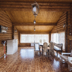 Эко-тех проект Альпийский луг оцилиндрованное бревно