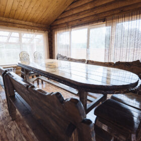 Эко-тех проект Альпийский луг оцилиндрованное бревно