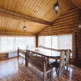 Эко-тех проект Альпийский луг оцилиндрованное бревно