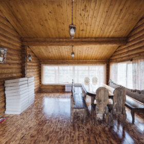 Эко-тех проект Альпийский луг оцилиндрованное бревно