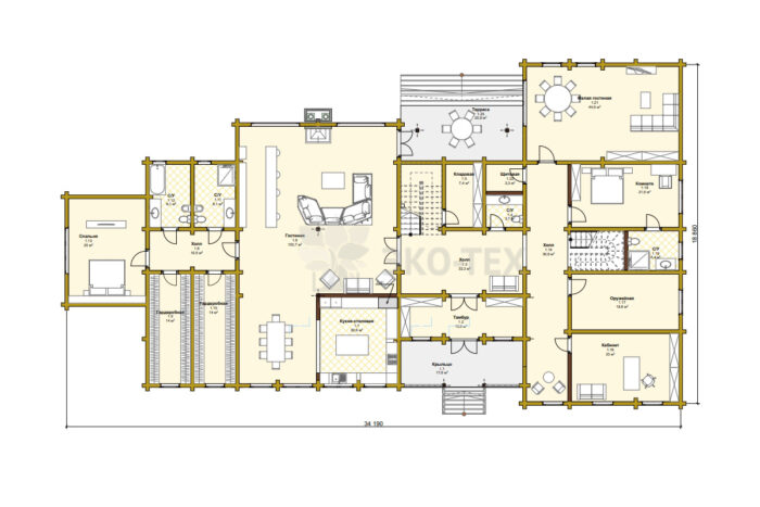 Дом из клееного бруса Молодёново