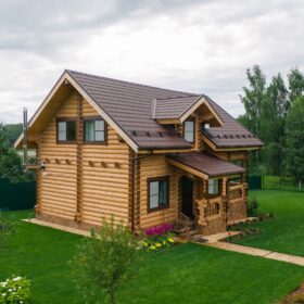 Эко-тех проект Заречье оцилиндрованное бревно