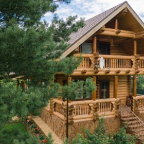 Эко-тех проект Заречье оцилиндрованное бревно