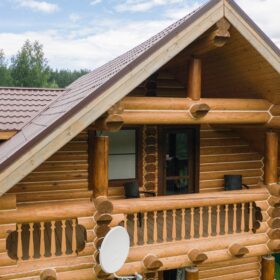 Эко-тех проект Заречье оцилиндрованное бревно