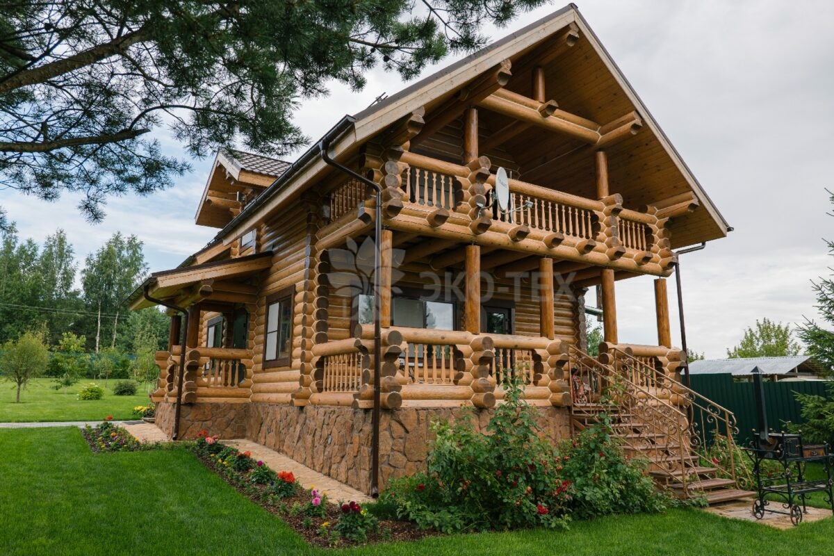 Эко-тех проект Заречье оцилиндрованное бревно