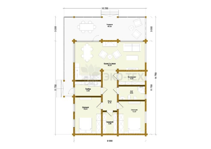 Дом из клееного бруса Дмитров