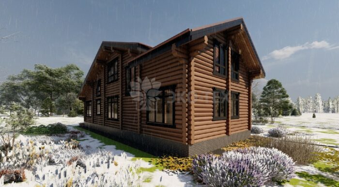 Дом из оцилиндрованного бревна Мастер и Маргарита