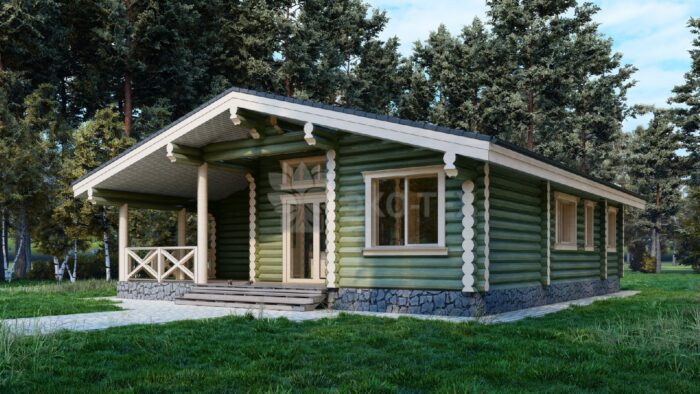 Дом из оцилиндрованного бревна Тула