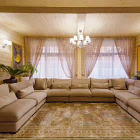 Дом по проекту Рим с гаражом из клееного бруса