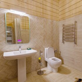 Дом по проекту Рим с гаражом из клееного бруса