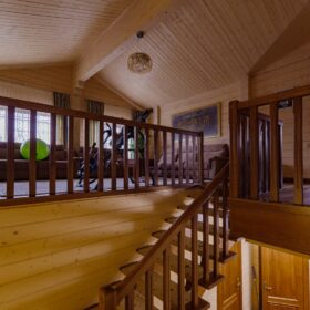 Дом по проекту Рим с гаражом из клееного бруса