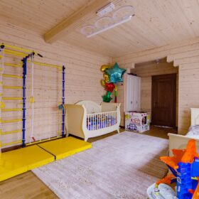 Дом по проекту Рим с гаражом из клееного бруса