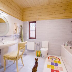 Дом по проекту Рим с гаражом из клееного бруса