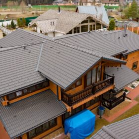 Дом по проекту Рим с гаражом из клееного бруса