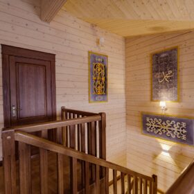 Дом по проекту Рим с гаражом из клееного бруса