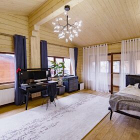 Дом по проекту Рим с гаражом из клееного бруса