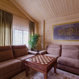 Дом по проекту Рим с гаражом из клееного бруса