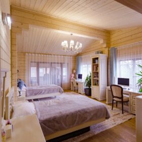 Дом по проекту Рим с гаражом из клееного бруса